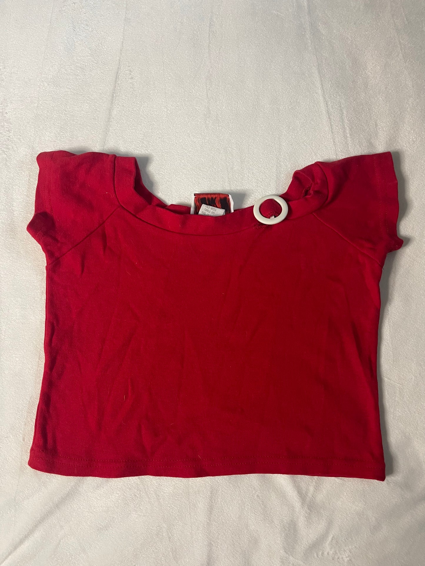 Y2k cropped red top