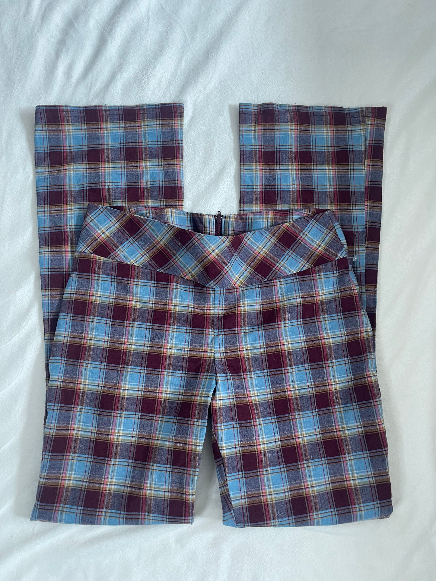 Y2k plaid flare pants