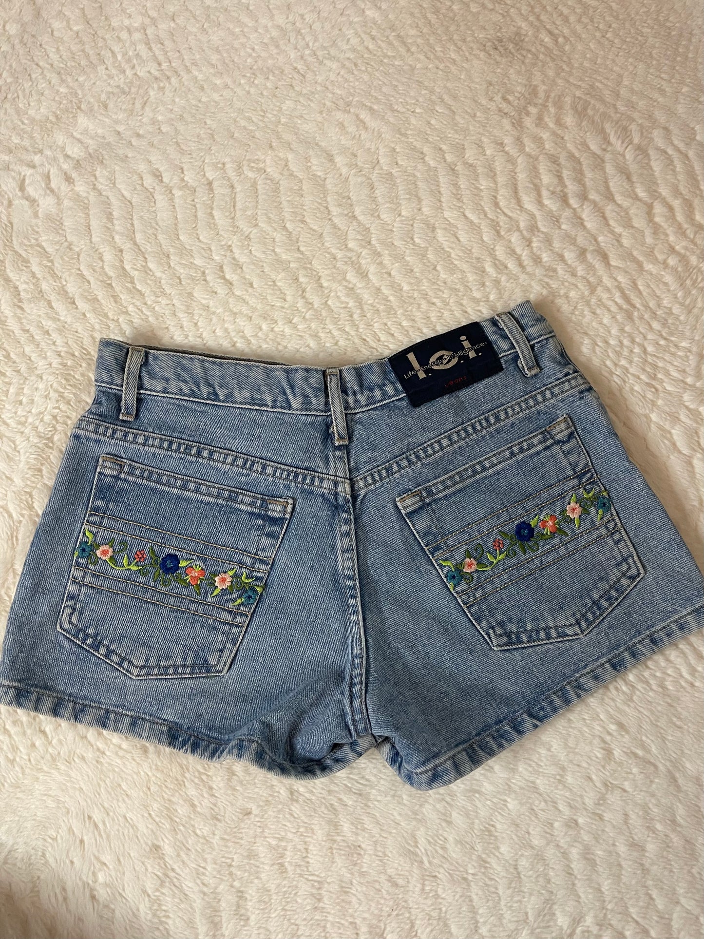 Y2k Lei Embroidered Shorts