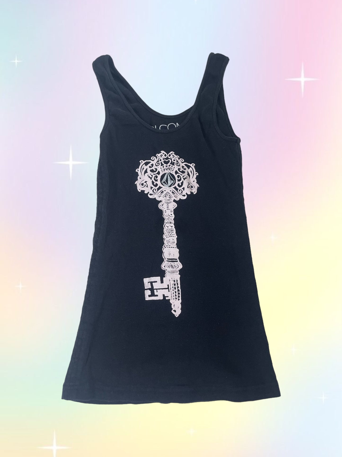 Y2k key graphic tank top