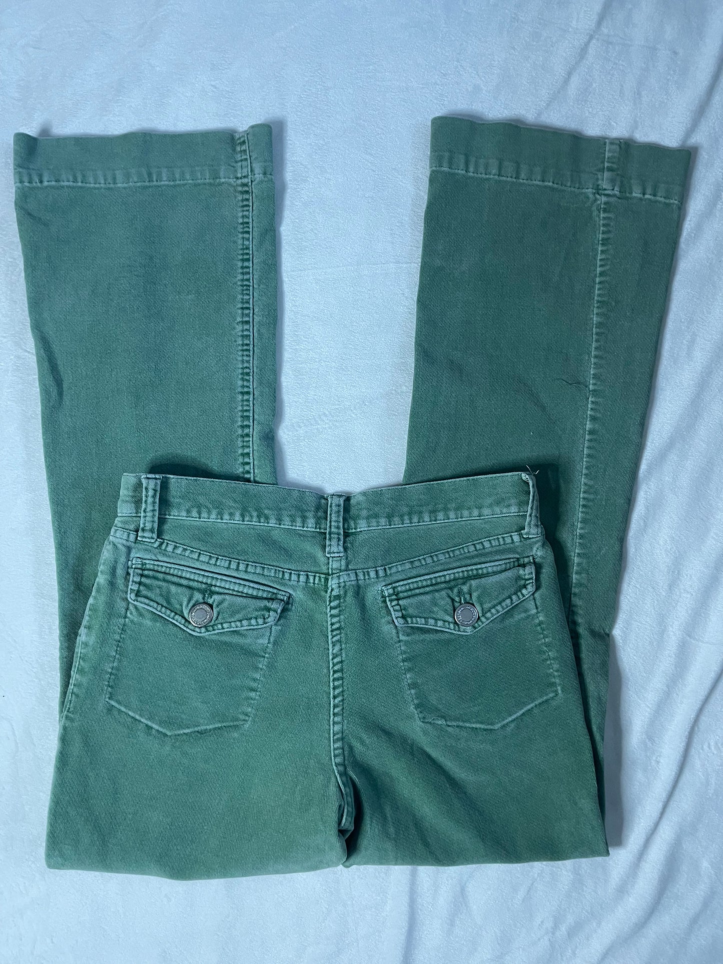 Y2k Sage Green Corduroy Pants (No Boundaries)