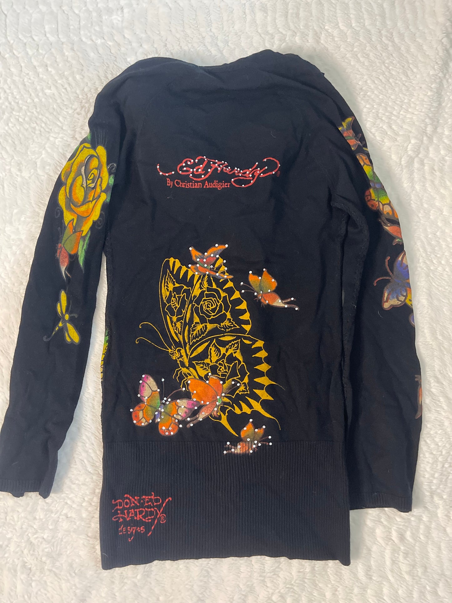 Y2k Ed Hardy graphic hoodie