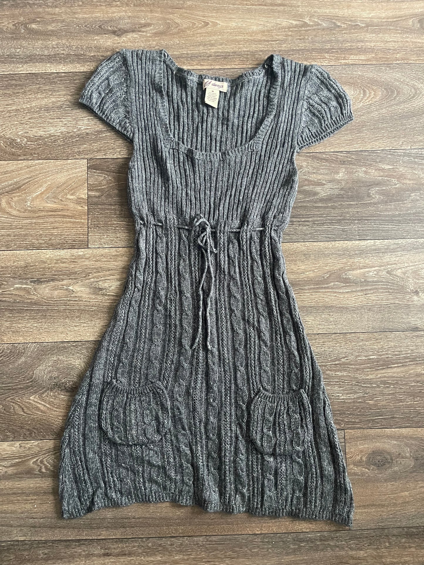 Y2k grey knit dress