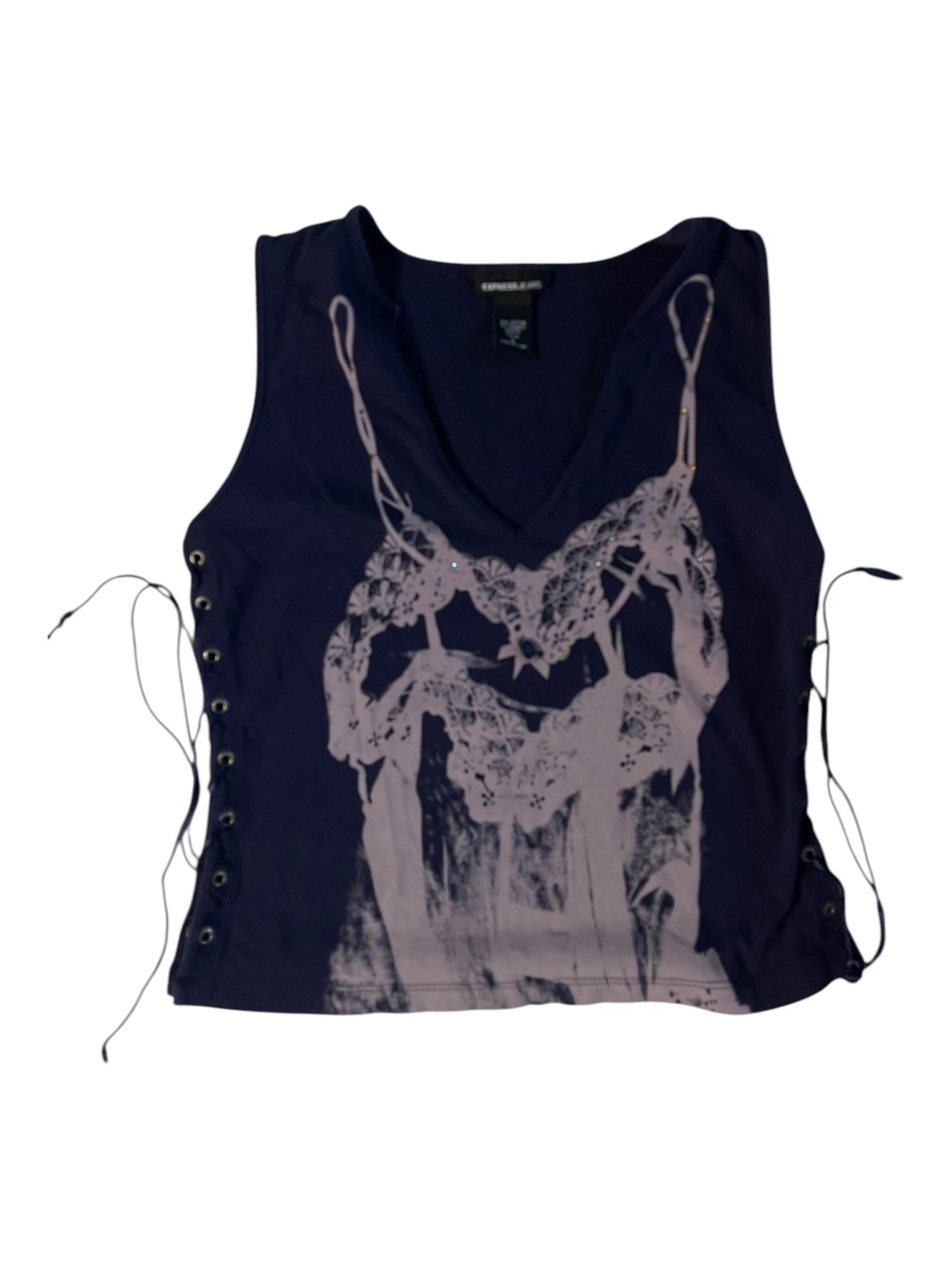 Y2k Express lace up tank