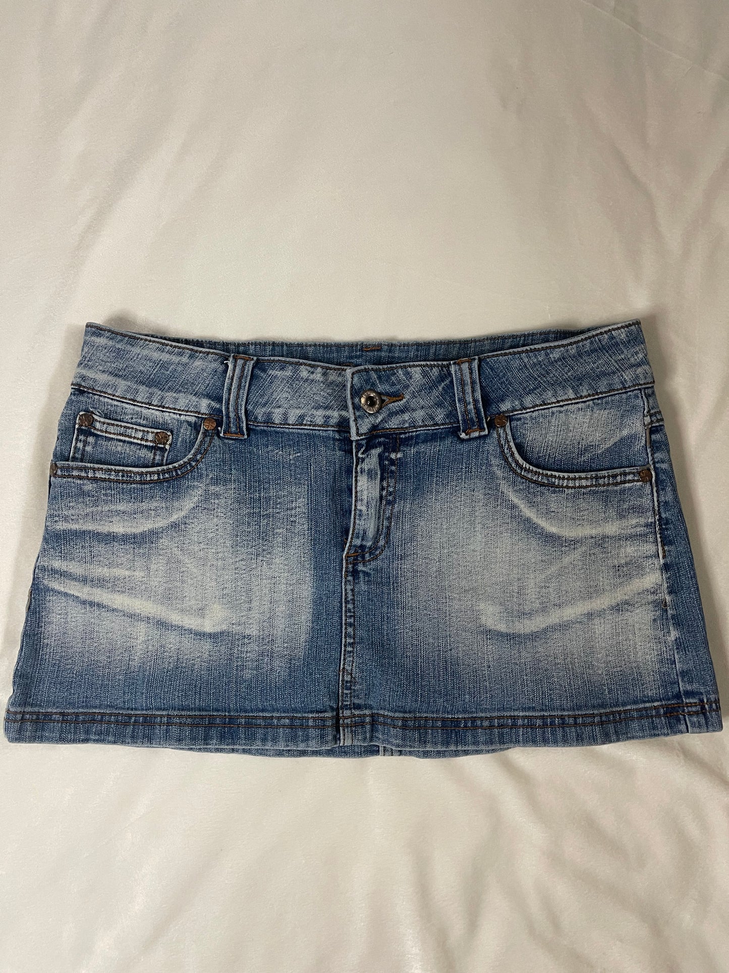 Y2k denim mini skirt