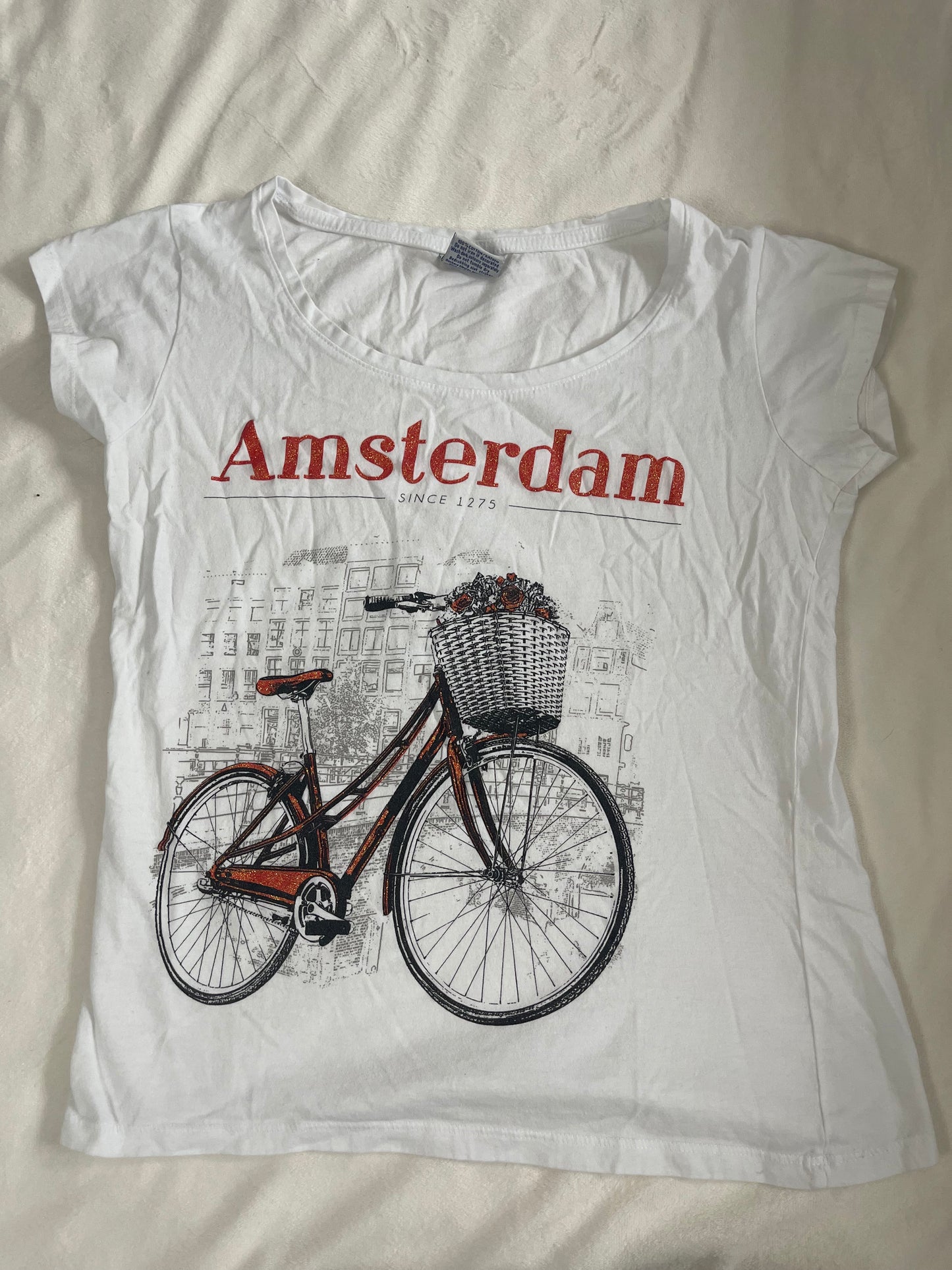 Y2k Amsterdam baby tee