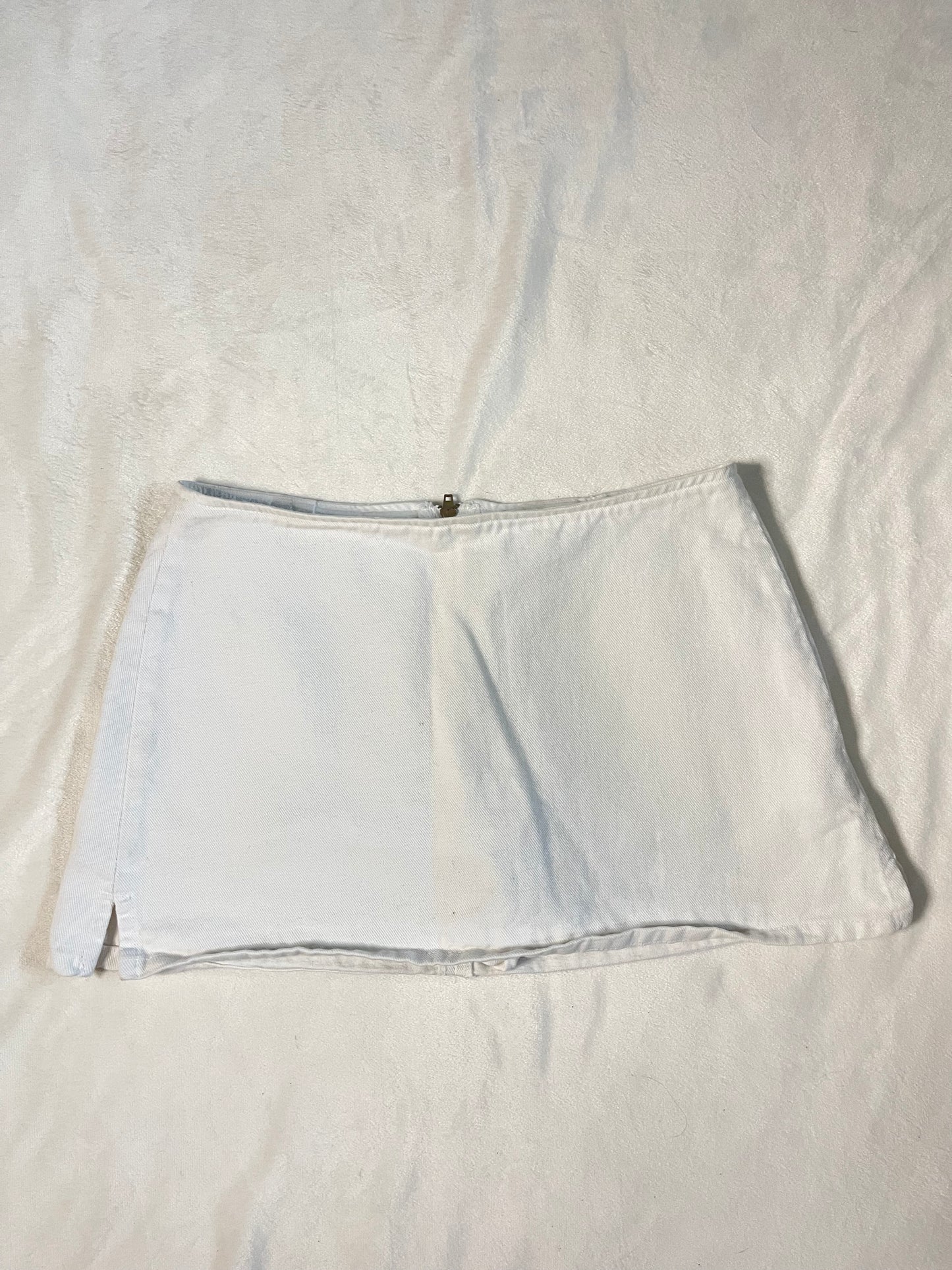 Y2k White micro Mini skirt