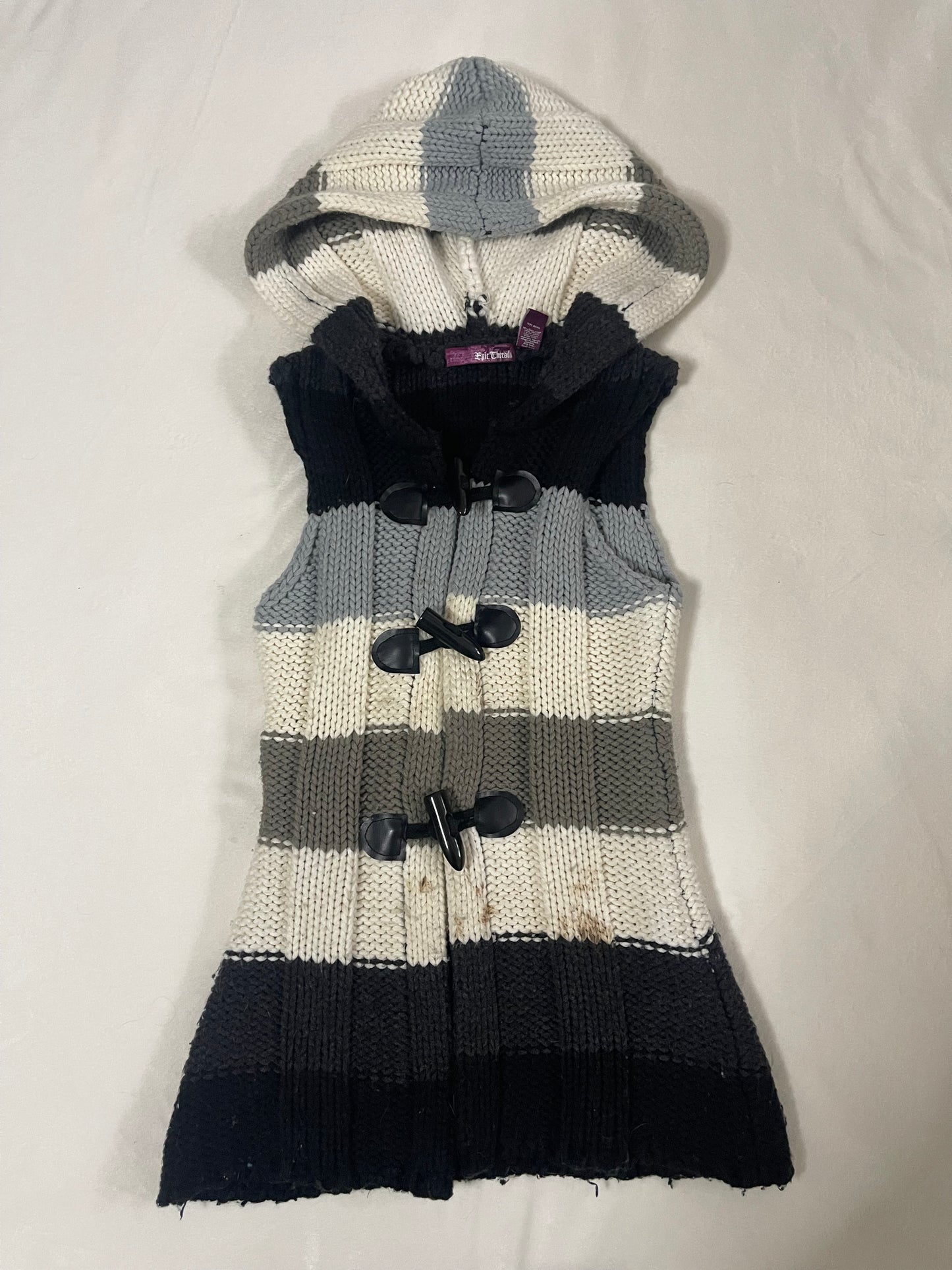 Y2k knit hooded vest