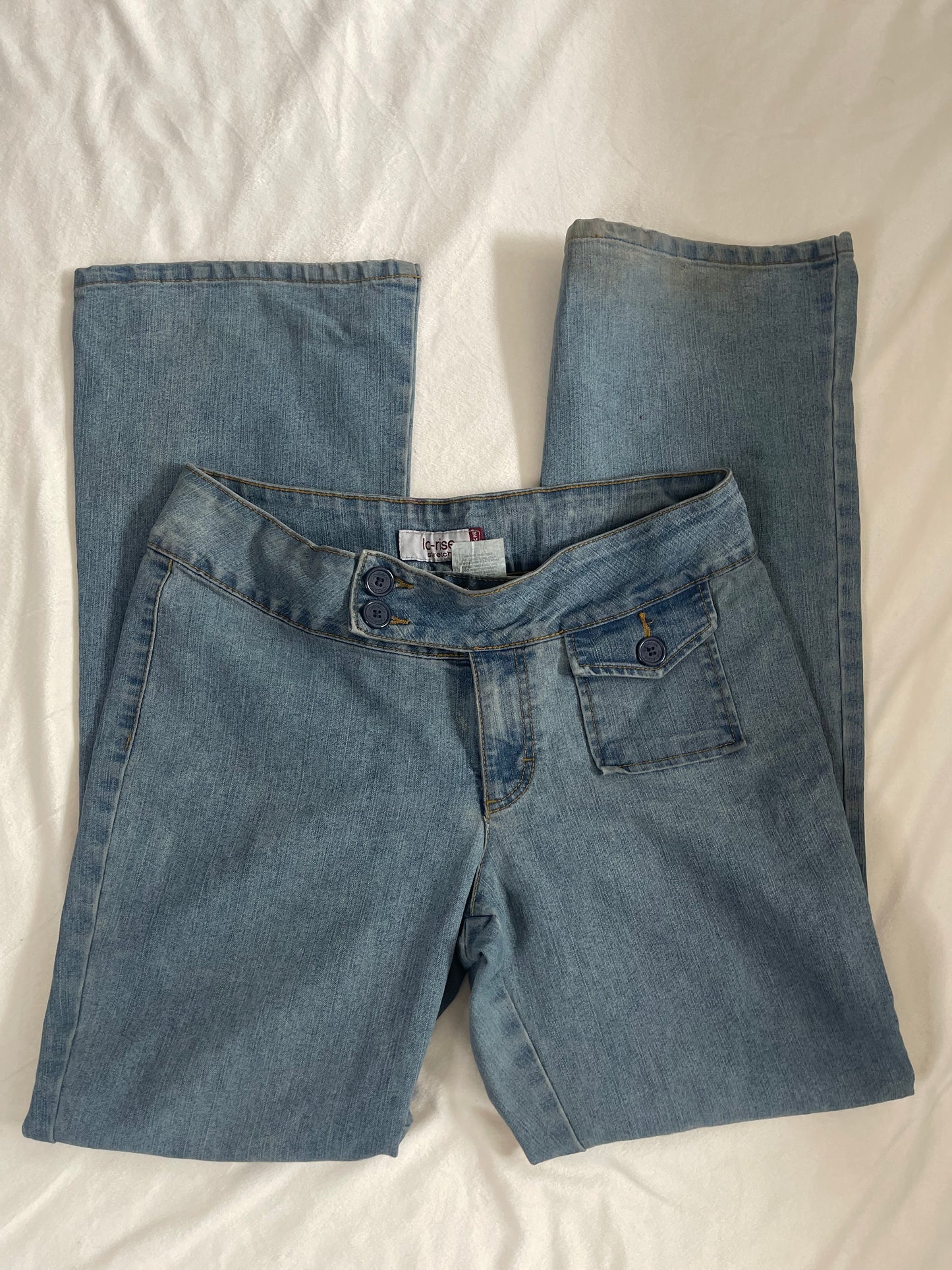 Y2k double button jeans