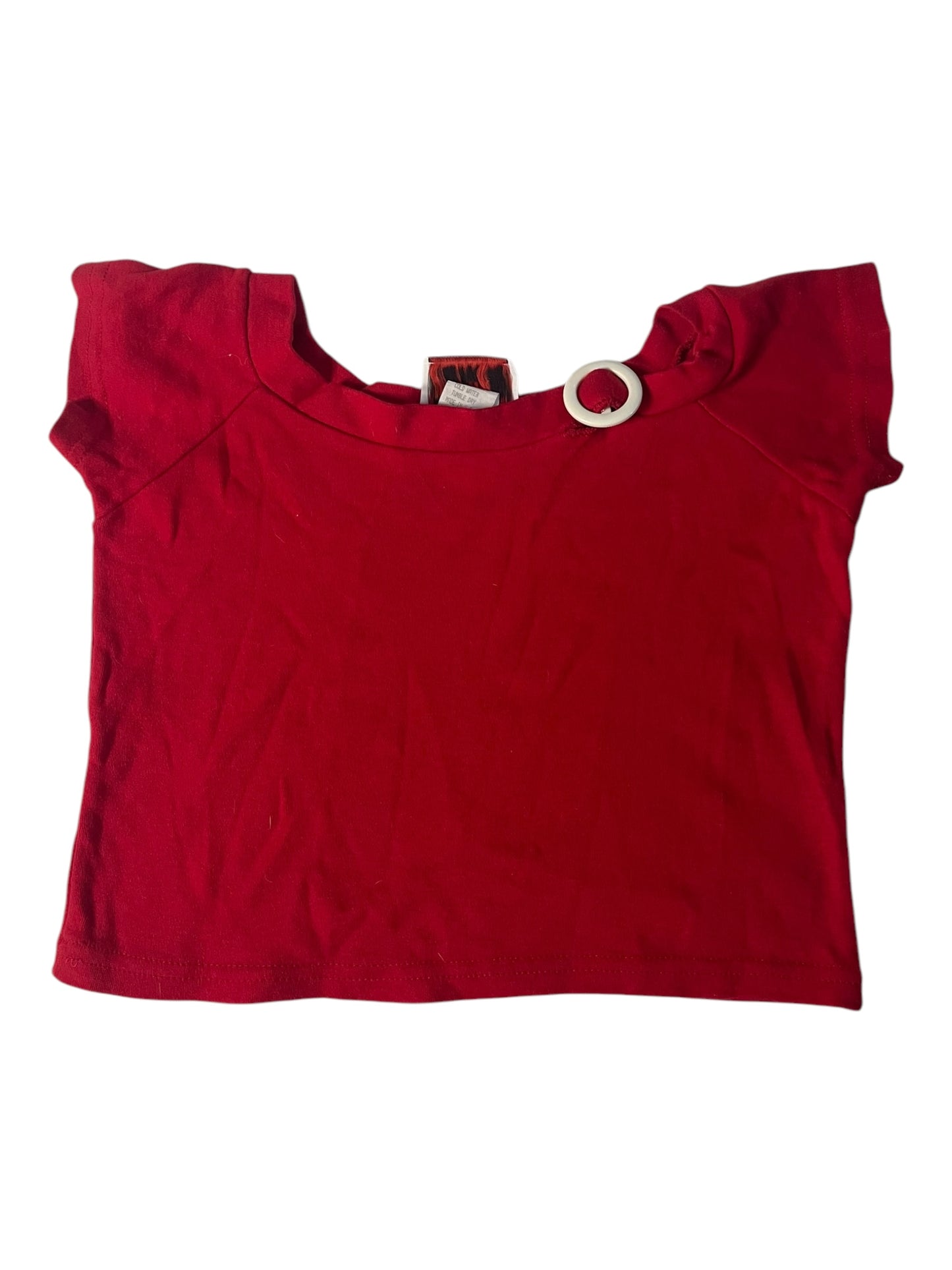 Y2k cropped red top