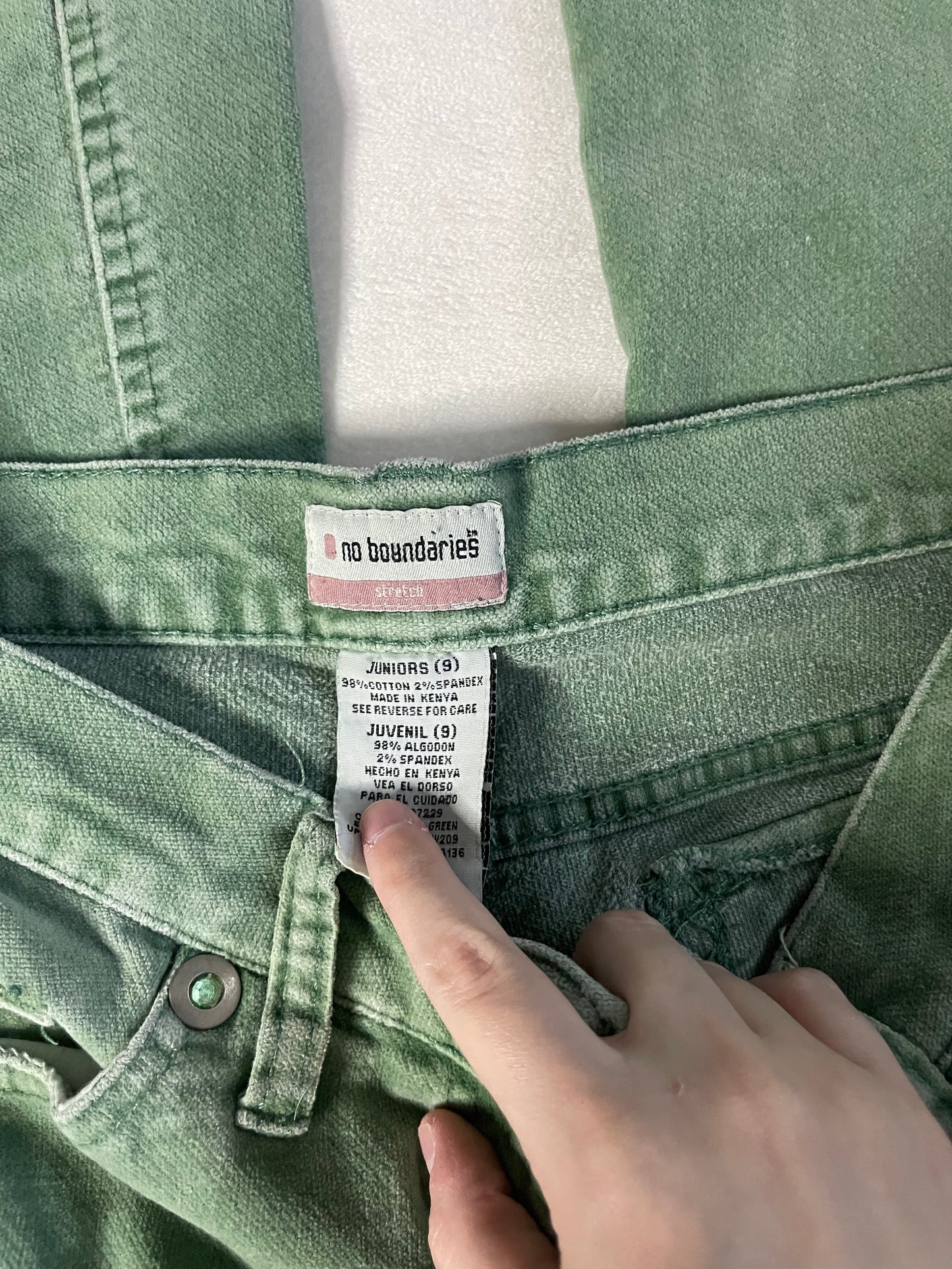 Y2k Sage Green Corduroy Pants (No Boundaries)