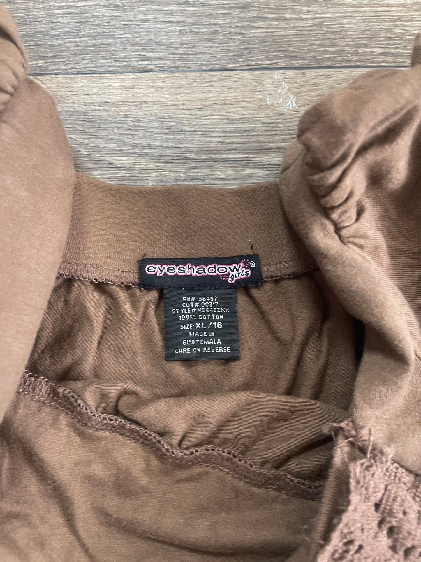 Y2k brown babydoll top