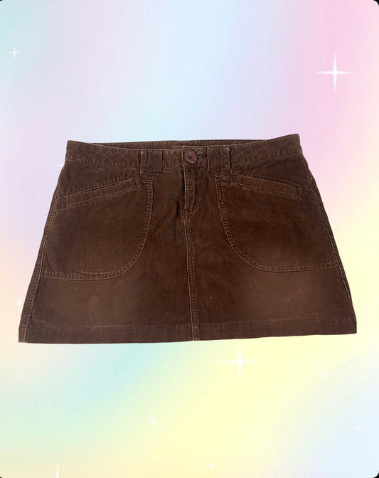 Y2k corduroy mini skirt