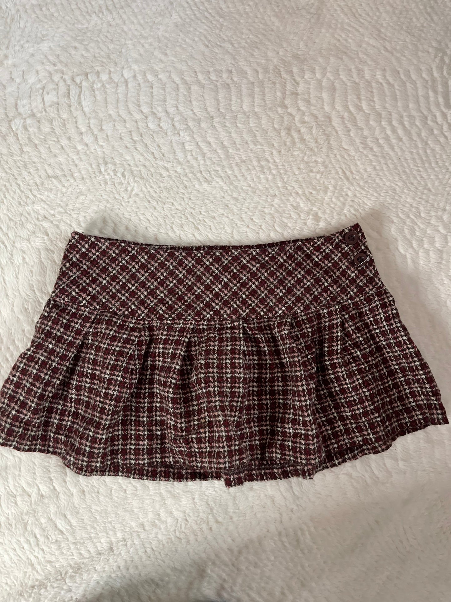 Y2k Plaid Pleated Mini Skirt