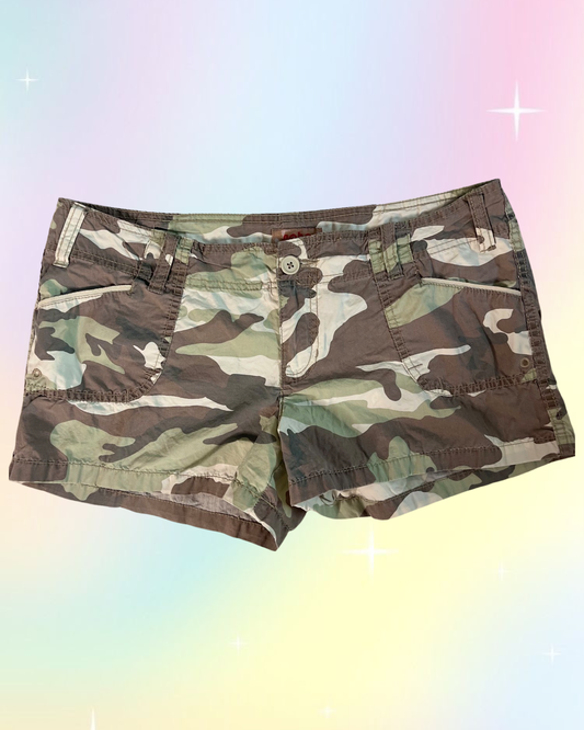 Y2k No Boundaries Camo Shorts