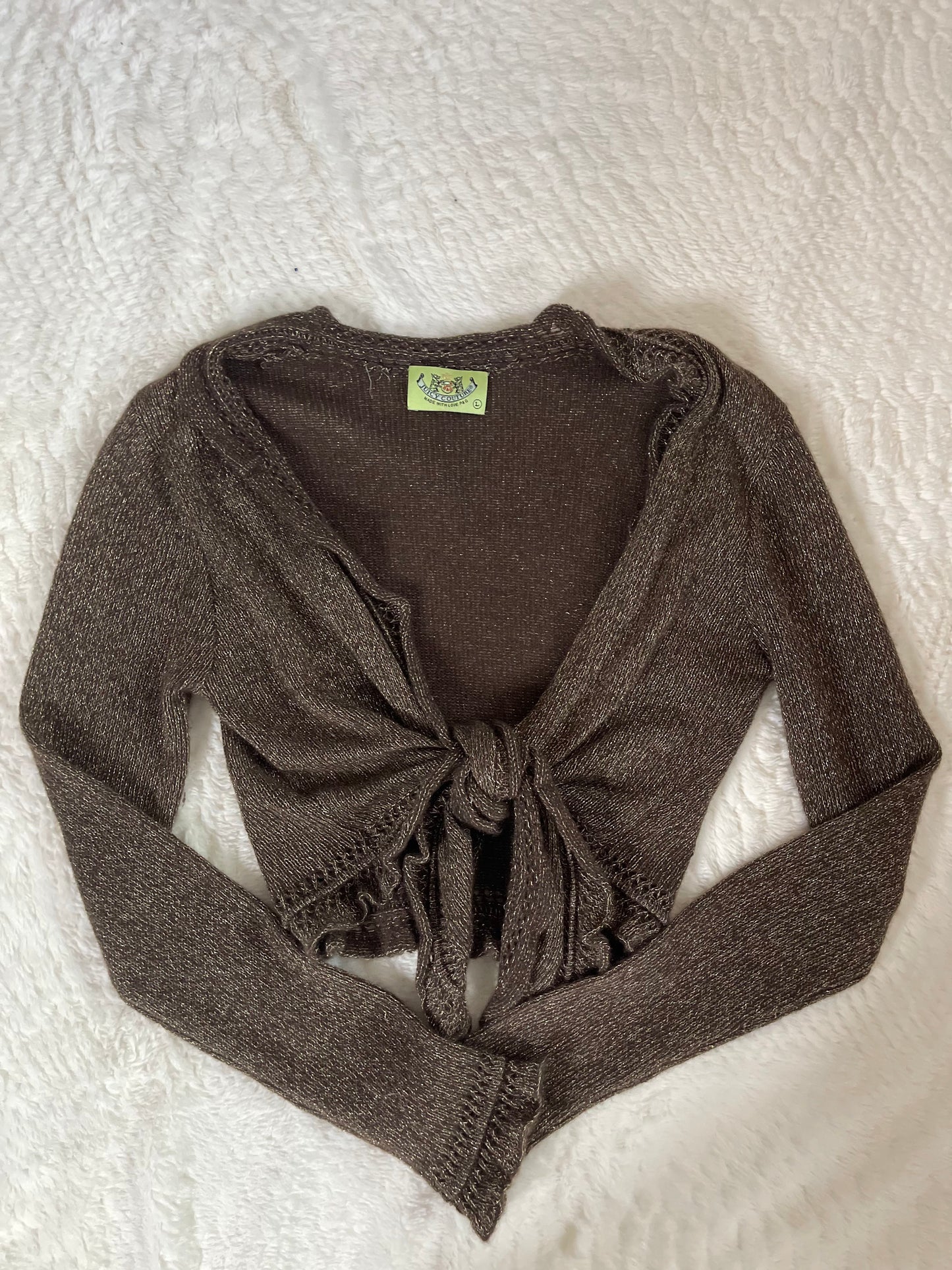 Y2k Juicy Couture Tie Front Top