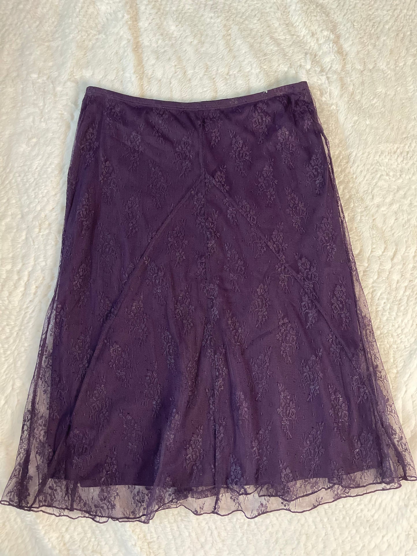 Y2K Purple Midi Skirt