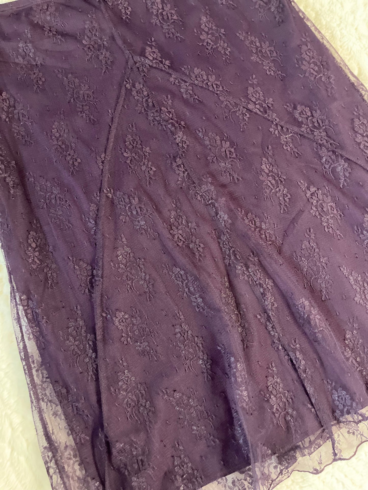 Y2K Purple Midi Skirt