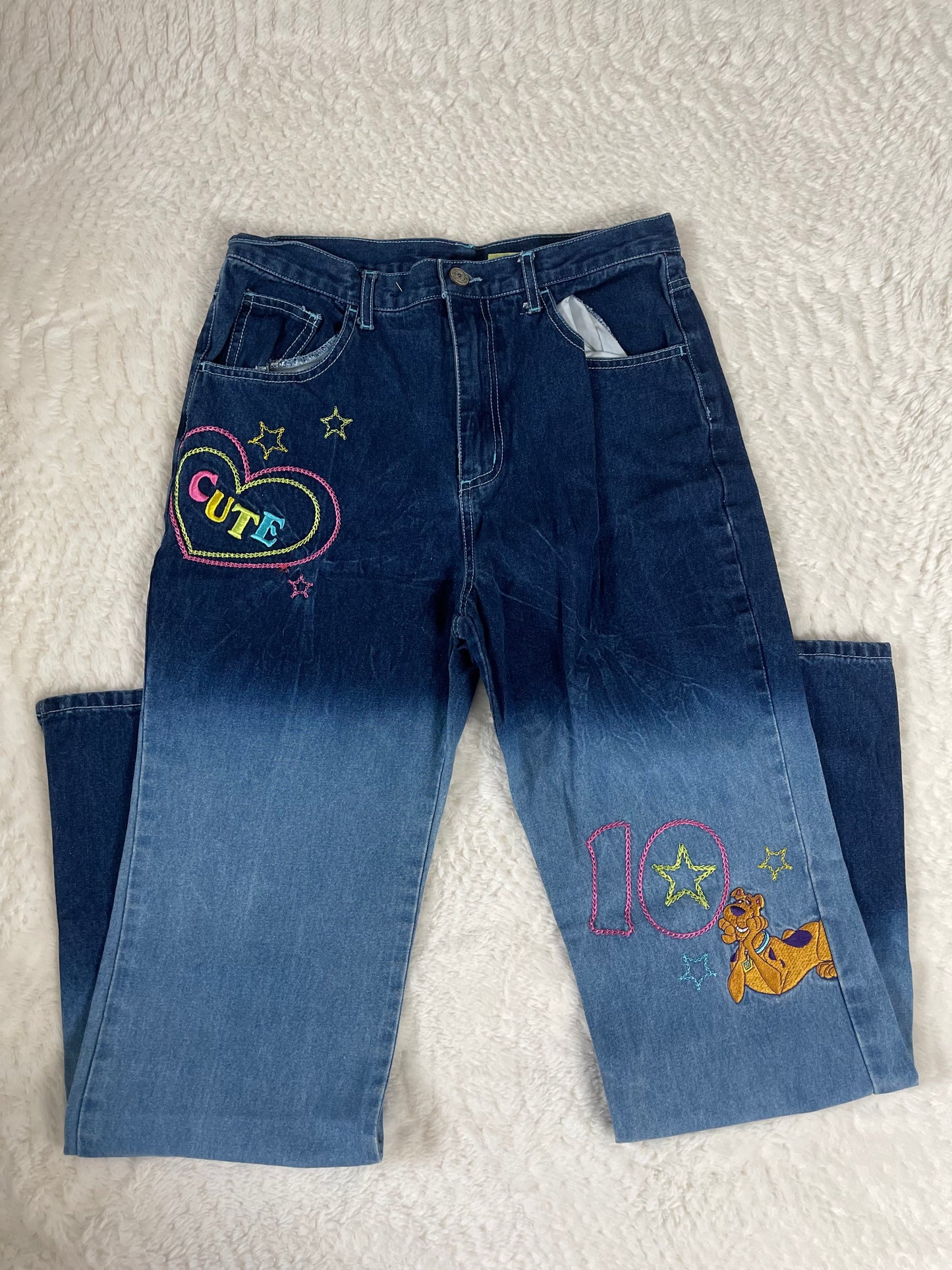 Y2K 2001 Scooby Doo Embroidered Jeans
