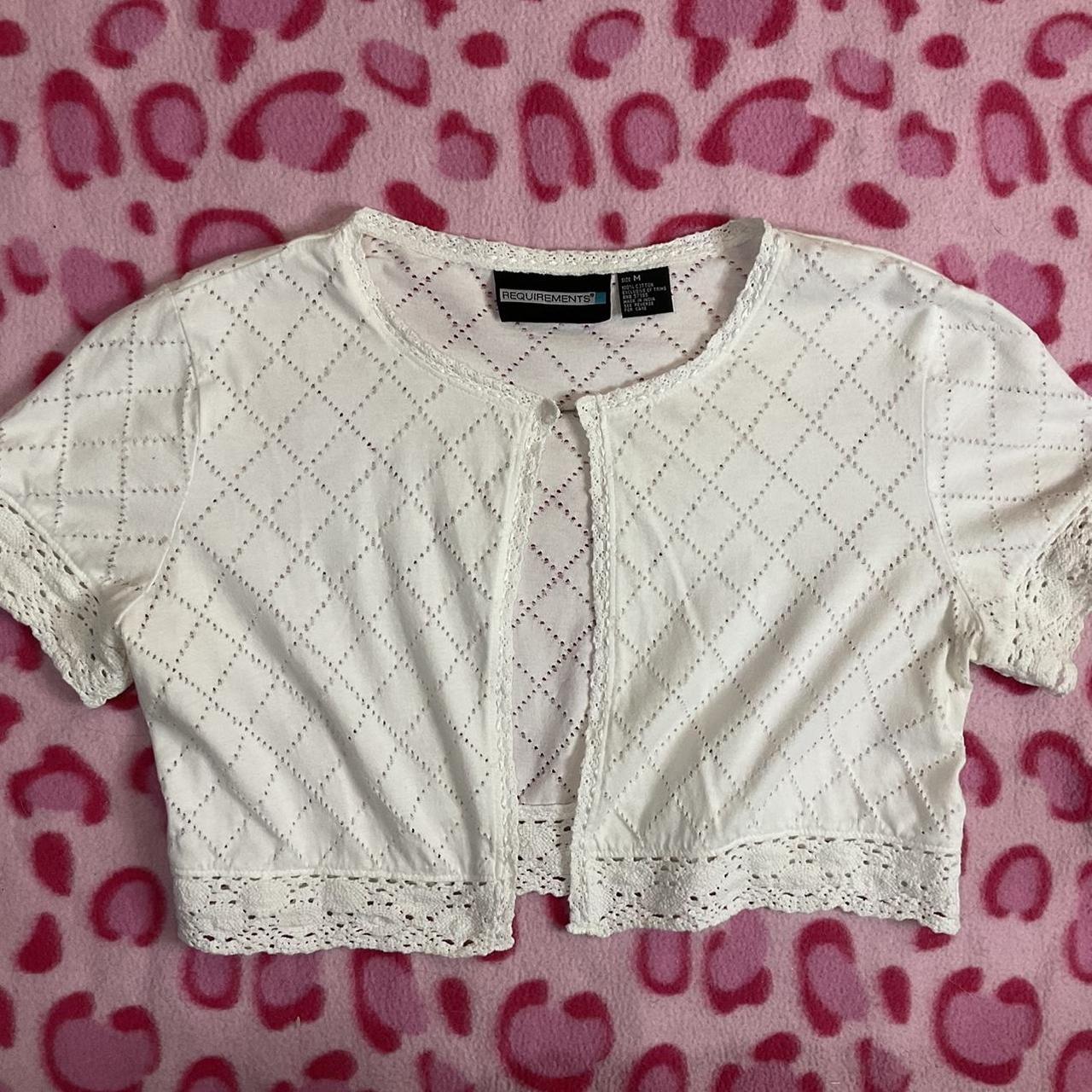 Y2k vintage cropped fairy cardigan