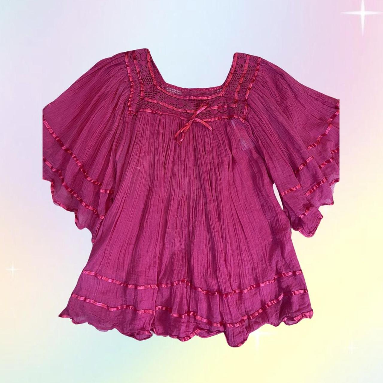 Y2k Vintage ruffled long blouse / dress