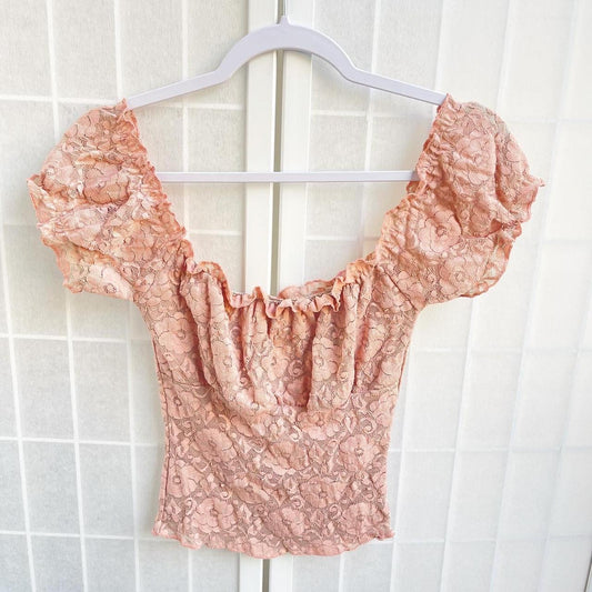 Y2k 90s lace off the shoulder blouse