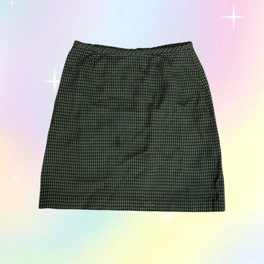 Y2k vintage DKNY checkered mini skirt